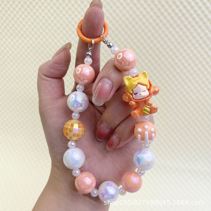 Wholesale Cartoon windmill hand-painted beads mobile phone chain bag decoration pendant accessories mobile phone chain