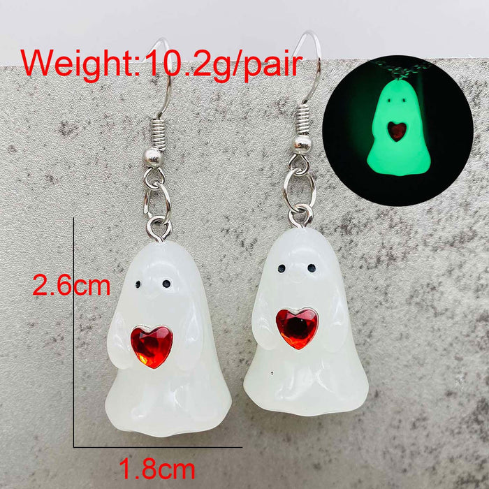 Wholesale  Earrings Luminous Ghost Pumpkin Corn Sugar Pendant Necklace  Jewelry