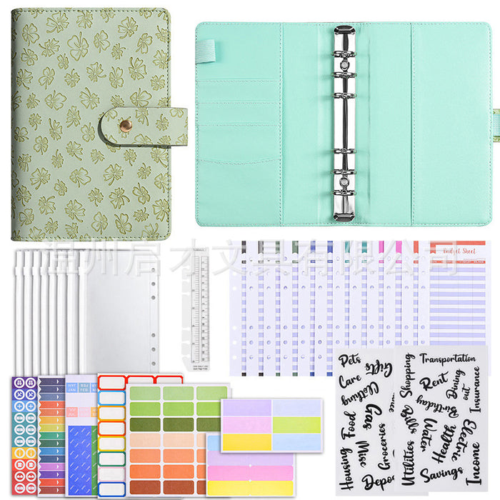 Wholesale Binder Customized Hand Ledger Leather Pu Loose-Leaf Cash Budget Ledger