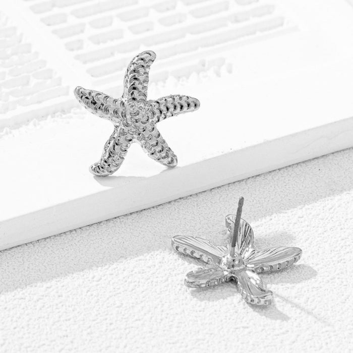 Wholesale Starfish Earrings for Women Simple Niche Stud Versatile Commuter High-End Earrings