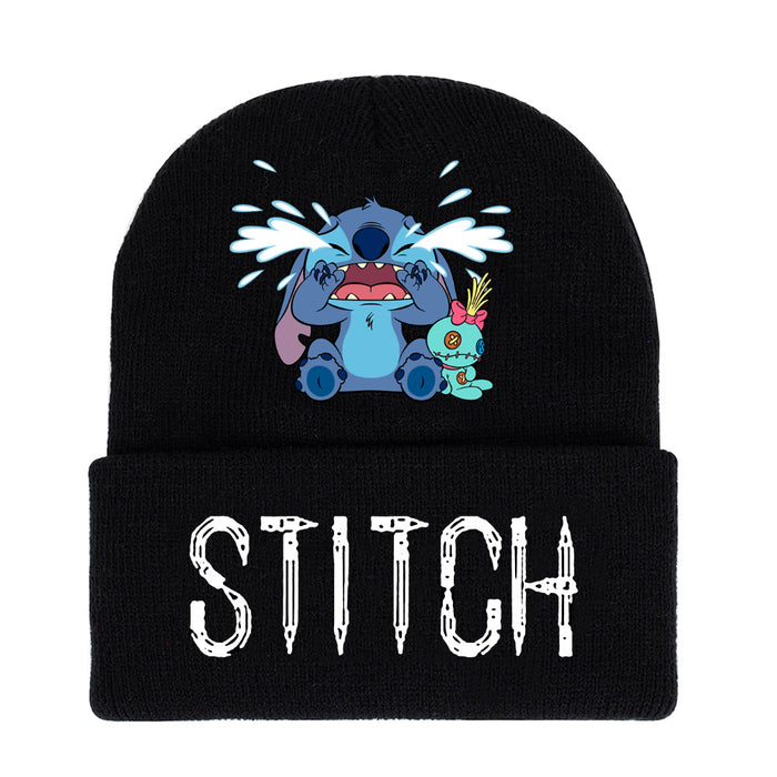 Wholesale Autumn and Winter Warm Cartoon Printed Knitted Hat JDC-FH-WuDuomei014