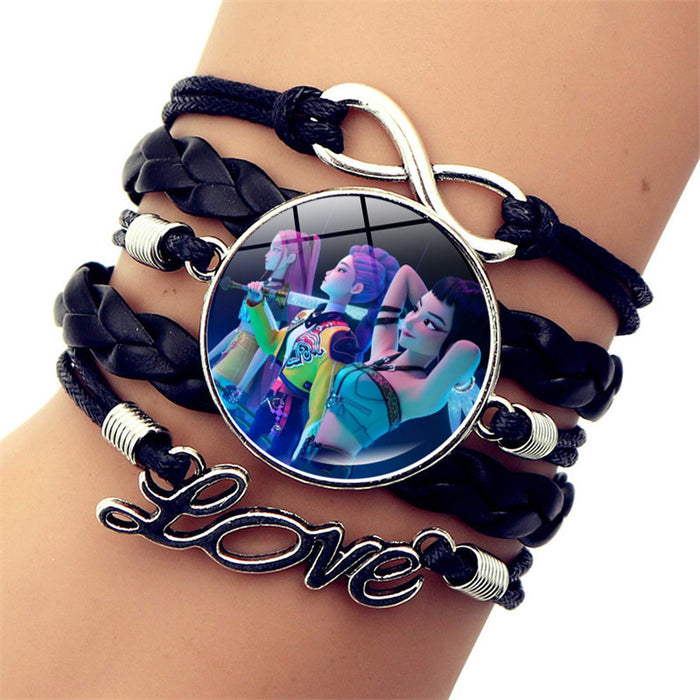 Wholesale K-POP Bracelet for Women,  Anime Cartoon Merchandise Leather Accessories