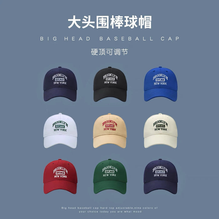 Wholesale Hard-Top Large Head Baseball Cap Wide Brim, American-Style Duckbill Cap for Men
