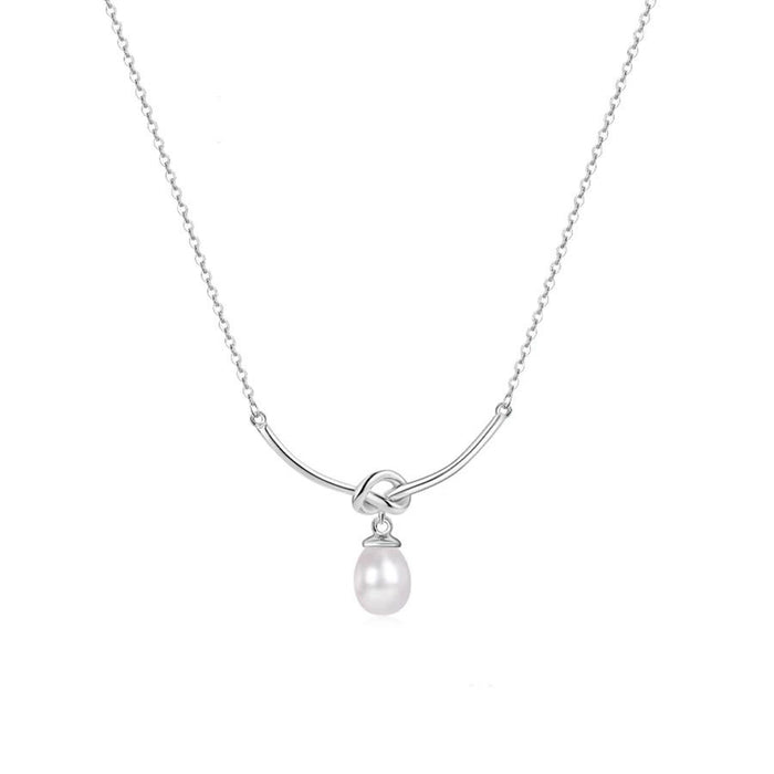 Wholesale Pearl Knot Necklace Chain Elegant Fashion Jewelry