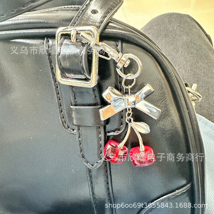 Wholesale Cute and exquisite 3D cherry keychain