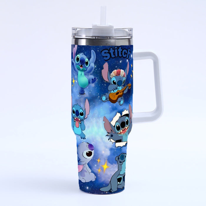 Wholesale Cute cartoon-themed 40oz stainless steel car ice bullies cup with handle.