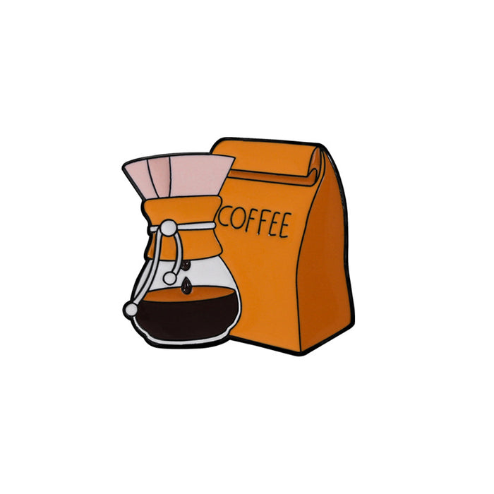 Wholesale Dripping Oil Coffee Series Brooch