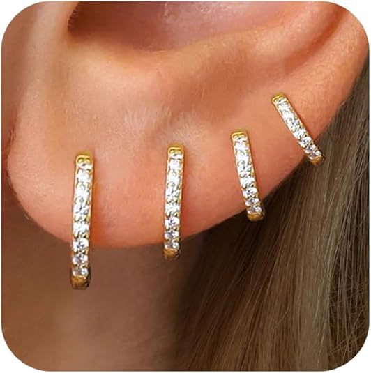 Wholesale Zircon inlaid full diamond light luxury earrings single ear set for women with diamond inlaid earrings