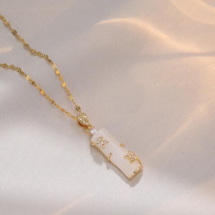 Wholesale A niche design titanium steel necklace