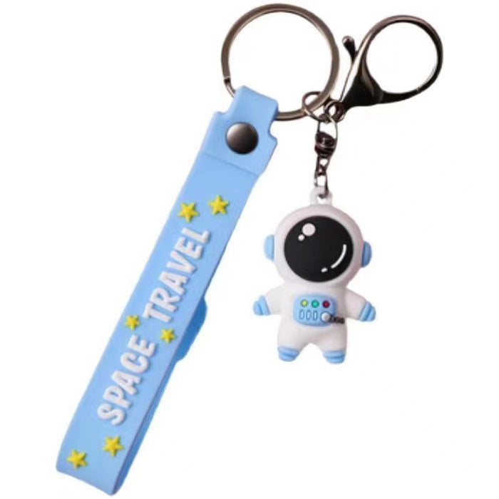 Wholesale  Doll keychain pendant gift cartoon silicone couple's spaceman accessories