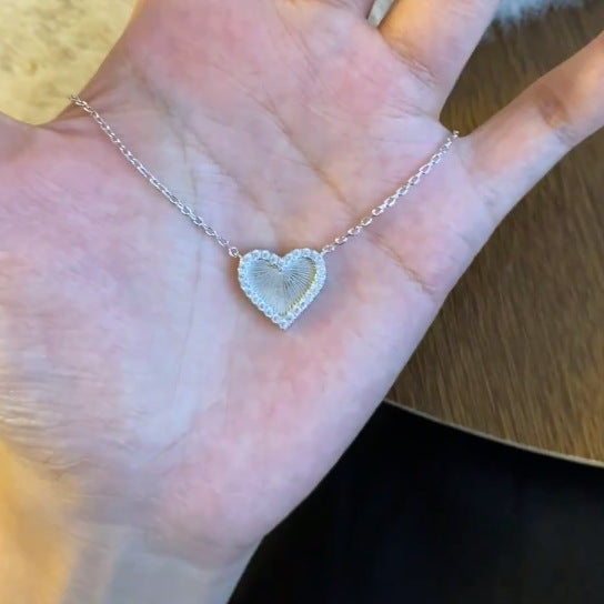 Wholesale   four-leaf clover zircon necklace niche  titanium steel non-fading clavicle chain