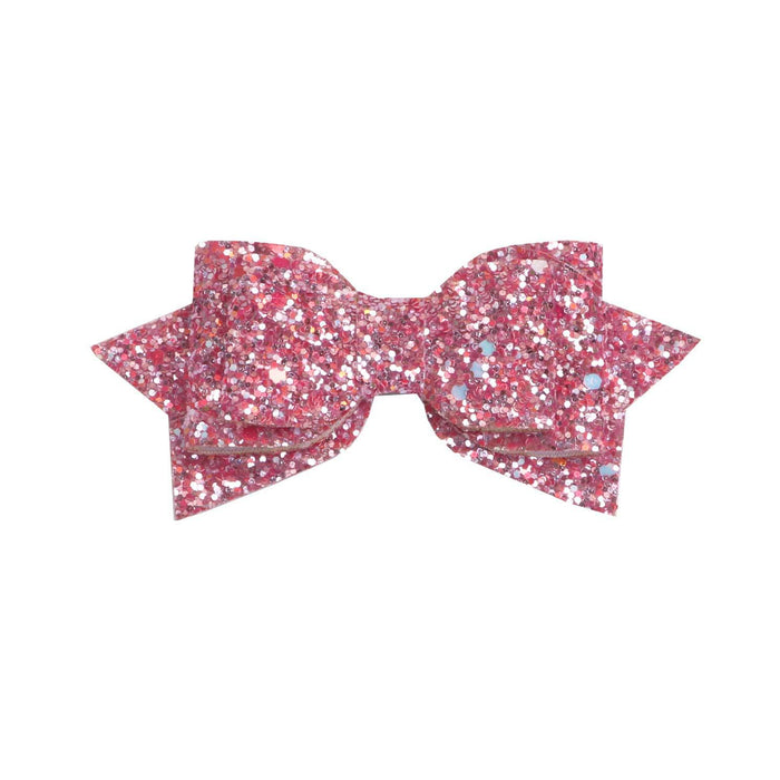 Wholesale Children's Christmas Glitter Fabric Bow Hairpin JDC-HC-Bais003