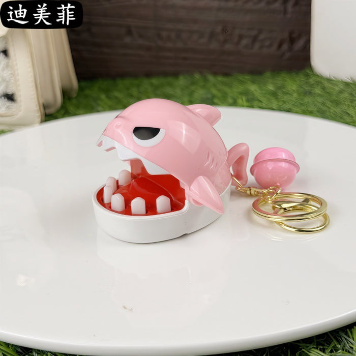 Wholesale Cartoon Bite Shark Keychain Bite Teeth Bite Fingers  Toy Doll Pendant Small Gift