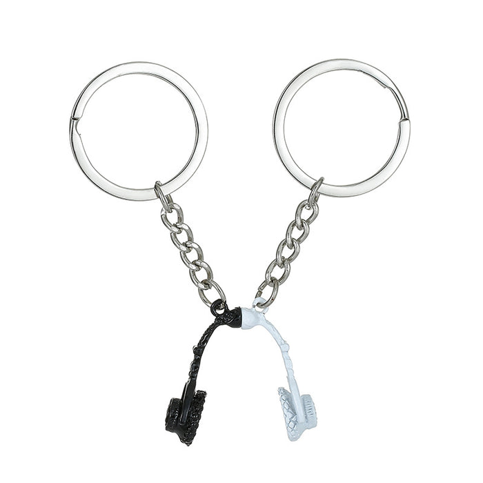 Wholesale Zinc Alloy Earphones Magnetic Splice Couple Keychain JDC-KC-XinJun005