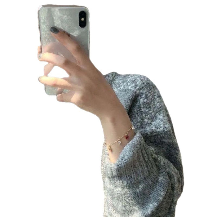 Wholesale Strawberry pendant bracelet