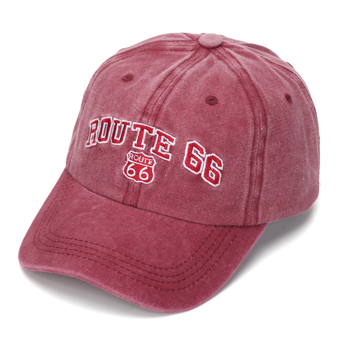 Wholesale Vintage Washed Baseball Cap with English Letter Embroidery - Casual Sun Hat for Outdoor Daily Wear