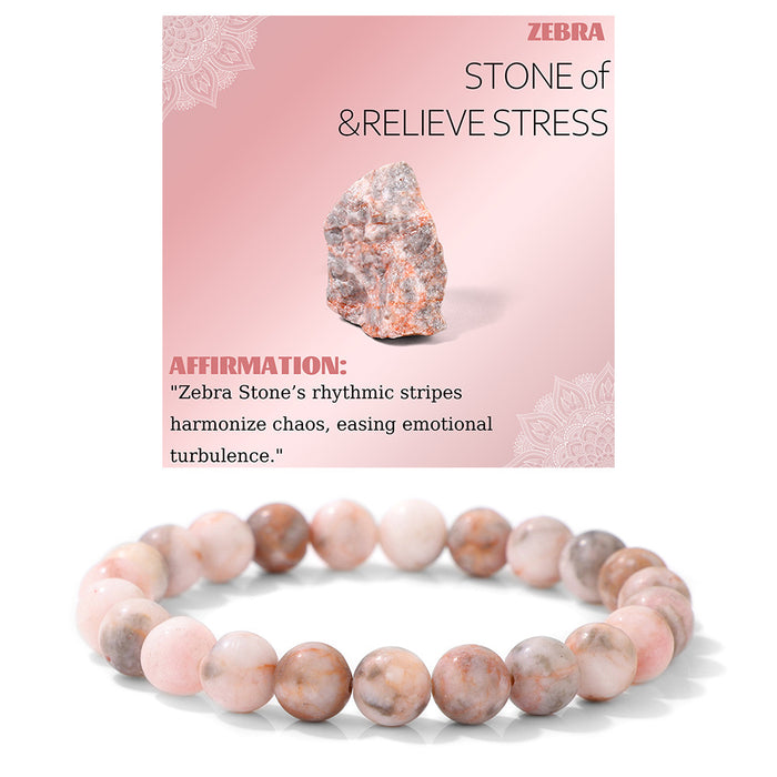 Wholesale 8mm stone bead bracelet with elastic cord a new design for couples