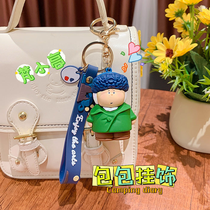 Wholesale PVC Cartoon Doll Keychain JDC-KC-TuRui002