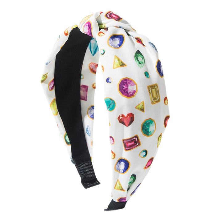 Wholesale Mardi Gras Colorful Print Knotted Headband