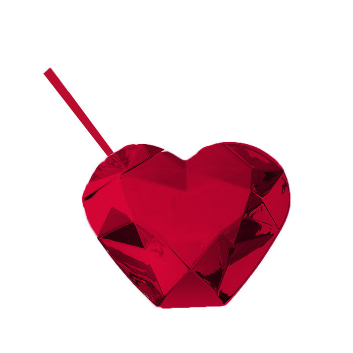 Wholesale Valentine's Day Creative Heart Shape Plastic Straw Cup JDC-CUP-MaiG001