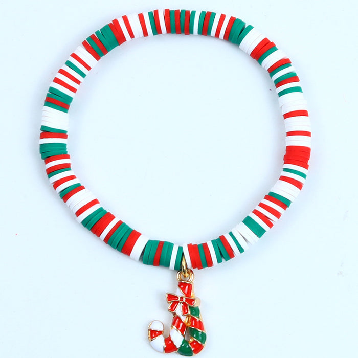Wholesale Christmas Soft y Bracelet Beaded suit Santa Bell Gift Bracelet