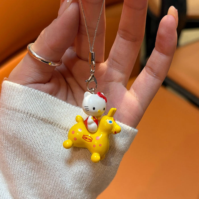 Wholesale Bouncing Horse Cat Keychain Charm