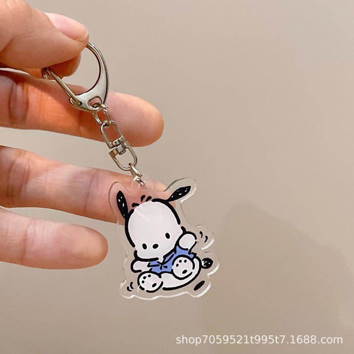 Wholesale acrylic double-sided double-layer key chain cute small ornaments