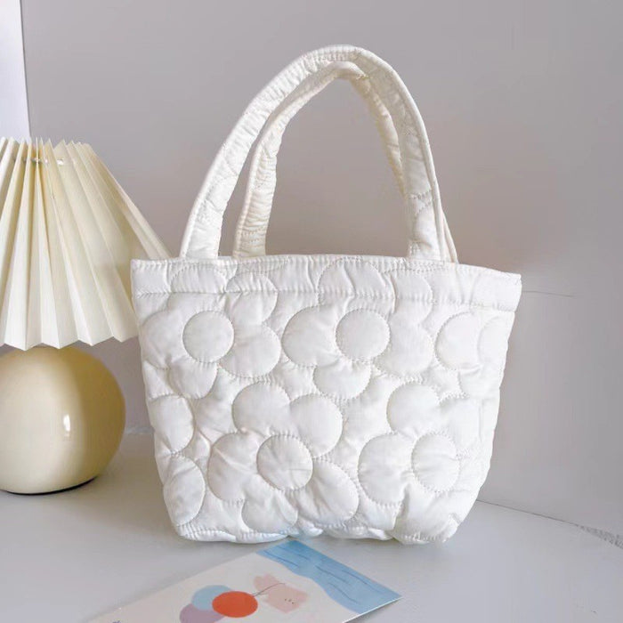Wholesale Sweet Quilted Handheld Color Contrasting Bento Bag Storage Bag