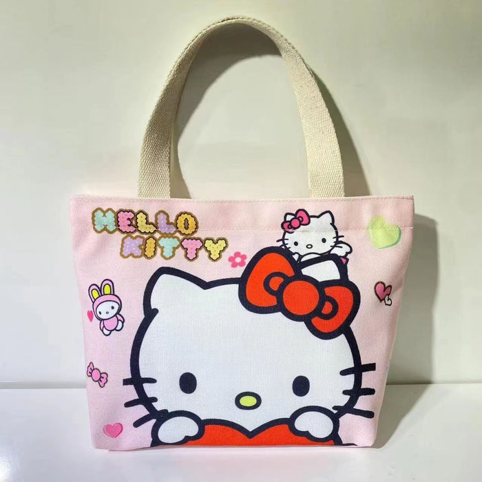 Wholesale Canvas Bag Handbag Instagram Style Cartoon Student Bag Small Bag with Zipper