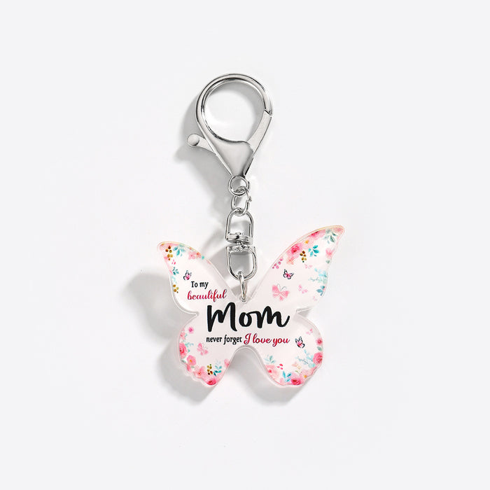 Wholesale Butterfly Acrylic Keychain Accessories Cute Bag Pendant