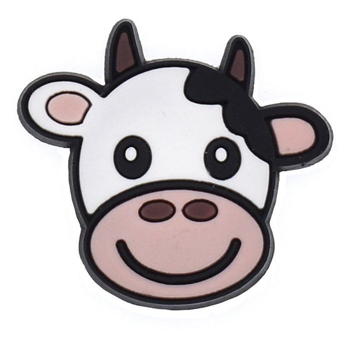 Wholesale 100 PCS PVC Cartoon Cow DIY Shoe Buckle JDC-SC-RYY003