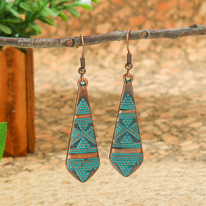 Wholesale Bohemian Geometric Tassel Earrings Set - Zinc Alloy Electroplated Boutique Resale Jewelry