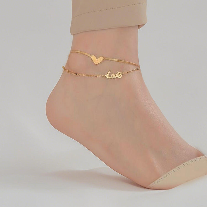 Wholesale Non-fading anklet,  trendy summer titanium steel anklet