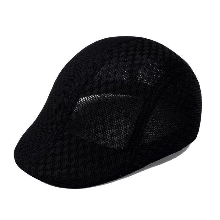 Wholesale Sun hat breathable beret cap duckbill cap mesh hollow beret