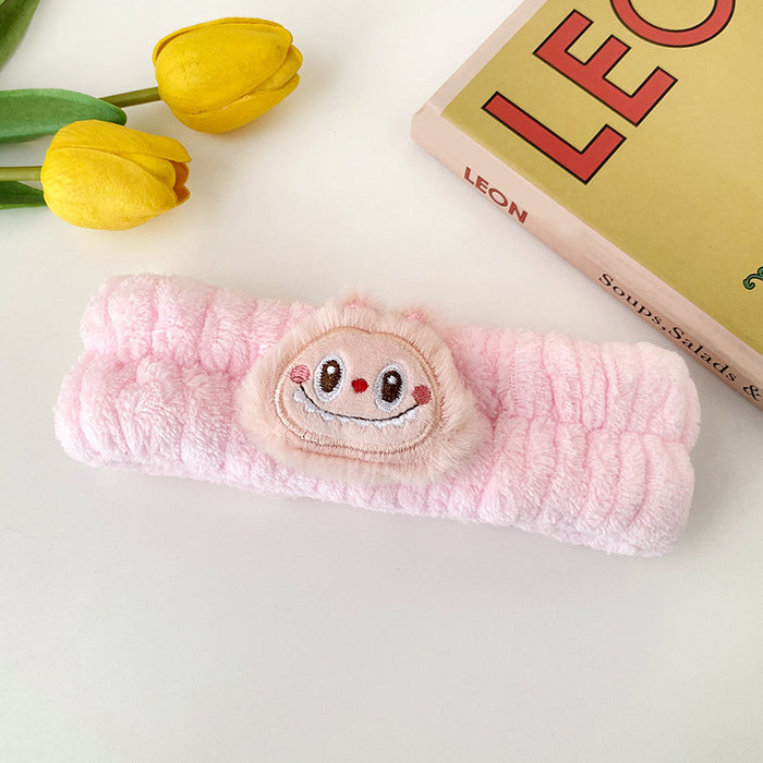 Wholesale Cartoon Headband Wholesale Funny Plush Face Wash Makeup Bow Tie Girls Hairband