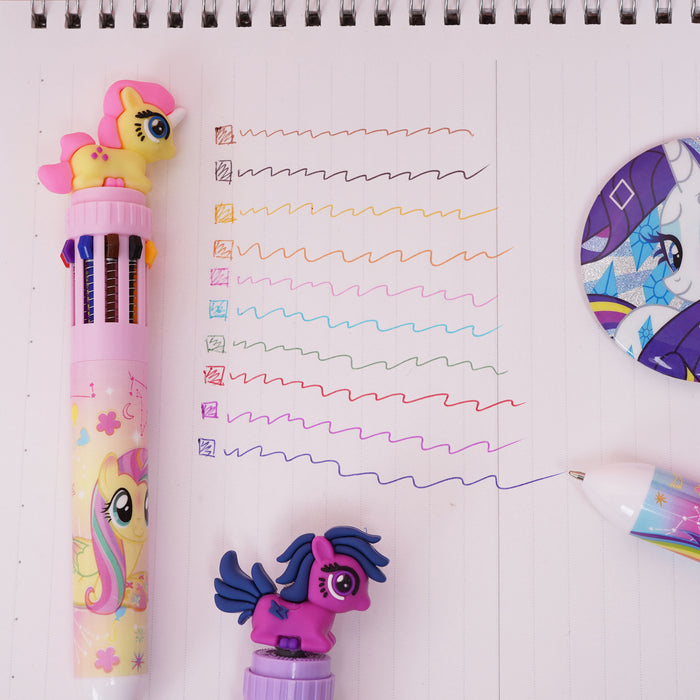 Wholesale Cartoon animal themed multi color pens ten color ballpoint pens