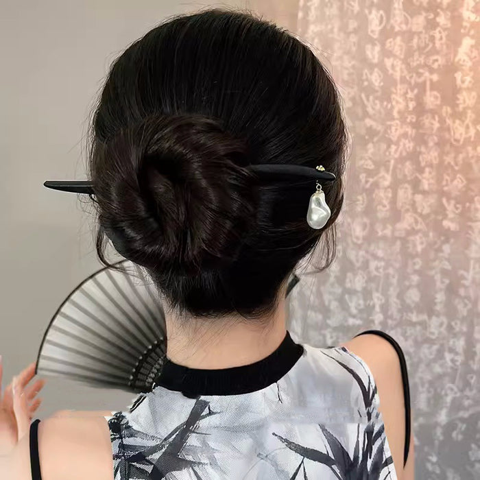 Wholesale Temperament Classical Alien Pearl Irregular Wooden Hairpin