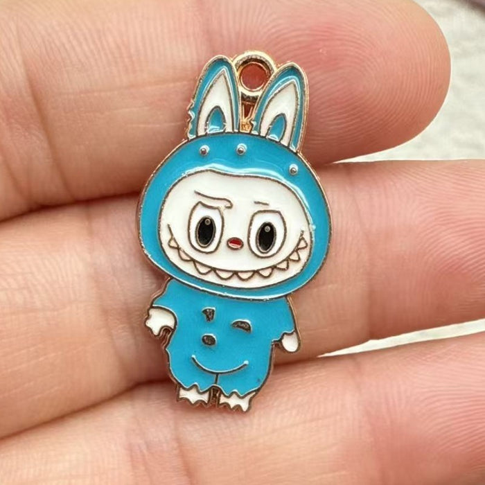Wholesale 10pcs Cartoon Alloy Drip Oil DIY Earrings,  Keychains,  and Necklace Pendants