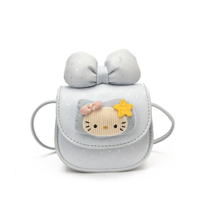 Wholesale Bow Design Pu Shoulder Crossbody Bag For Girls Cute Cartoon Fashion Accessory
