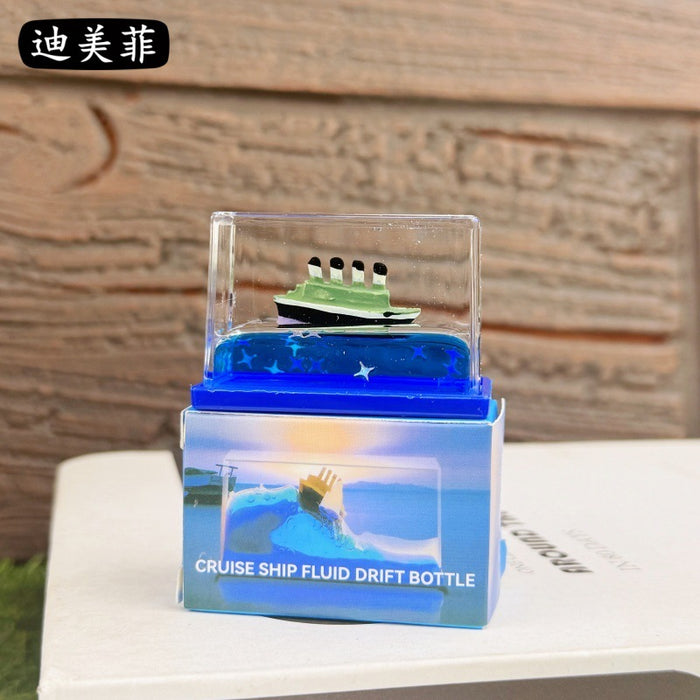 Wholesale Oil Drops Liquid Sand Bottle Acrylic Oil Ornaments Dripping Lucky Cat Oil Leakage Small Gift