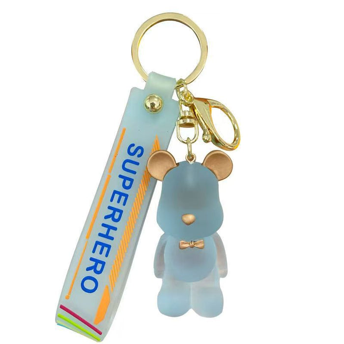 Wholesale Cartoon Crystal Bear Bear Keychain Couple Car Key Chain Bag Pendant