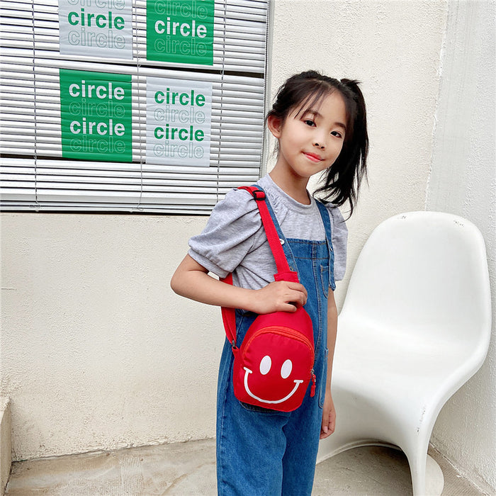 Wholesale Children's Smiling Face Chest Bag Shoulder Bag Small Shoulder Bag Sports Outdoor Bag JDC-SD-MO002