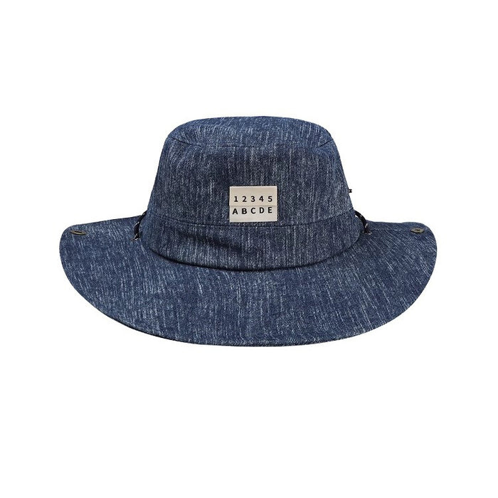 Wholesale Sunscreen camping fisherman hat, outdoor cycling strap hiking hat, large brim cowboy hat