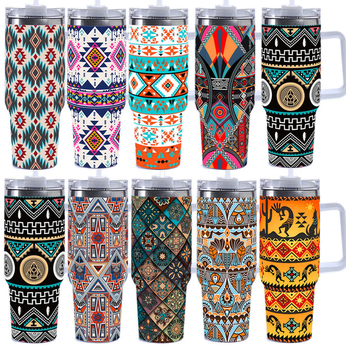 Wholesale North American Indian element 40oz car cup new ice bully cup