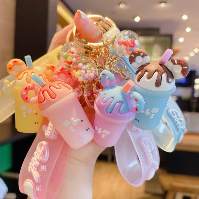 Wholesale Creative ice cream PVC keychains