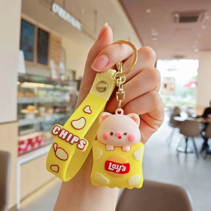 Wholesale Animal keychain doll pendant car bag keychain