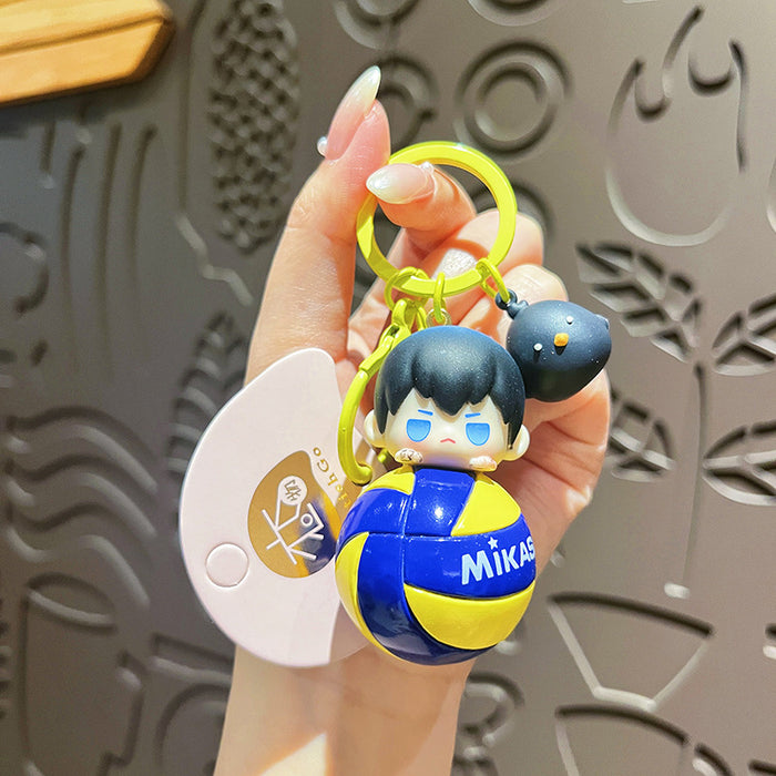 Wholesale Volleyball keychain cute cartoon volleyball doll couple backpack pendant