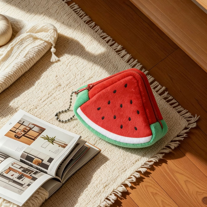 Wholesale Plush Fruit Coin Purse Keychain - Cute Cartoon Design Bag Charm MOQ≥3