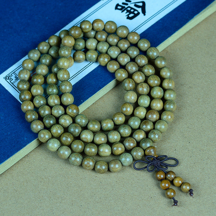 Wholesale Green sandalwood rosary beads sandalwood multi-circle bracelet for men and women