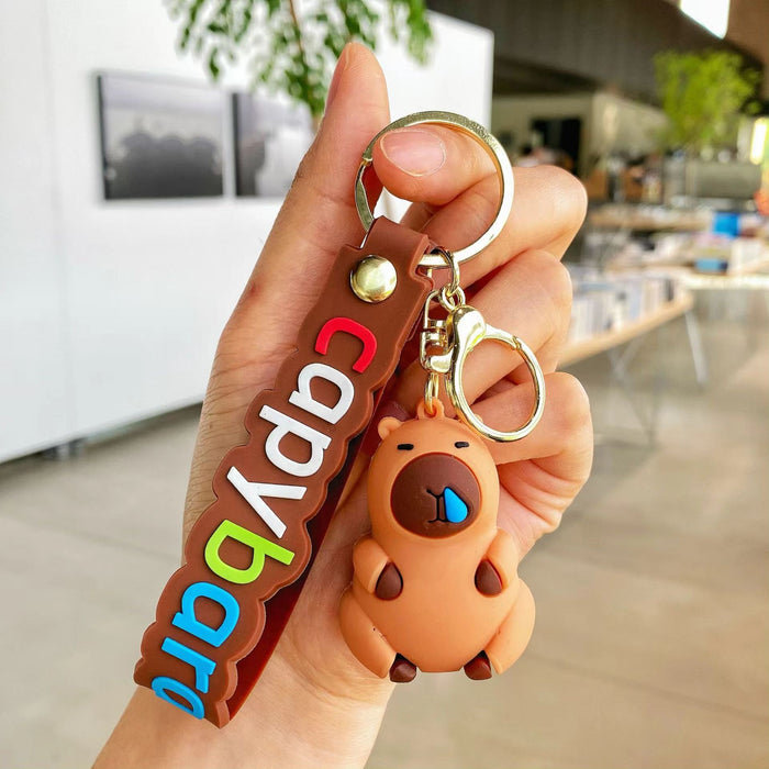 Wholesale Capybara bubble blowing keychain cute little capybara pendant car bag pendant